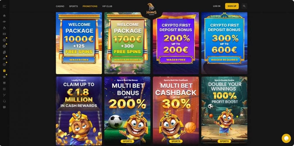 bonusy i promocje w horus casino