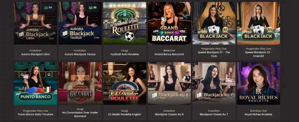 Gry live show, kasyno online, live casino