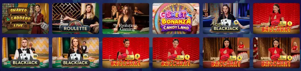 Live Casino, Gry na żywo, Stelario Casino