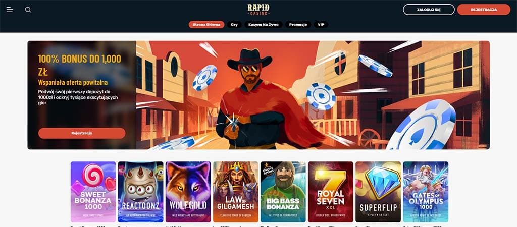 Rapid Casino, szybkie, kasyno online