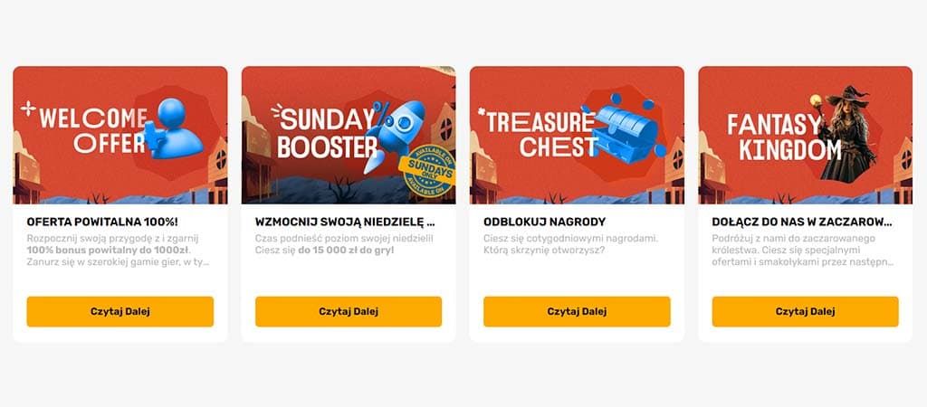 Bonusy i promocje, Rapid Casino, oferta