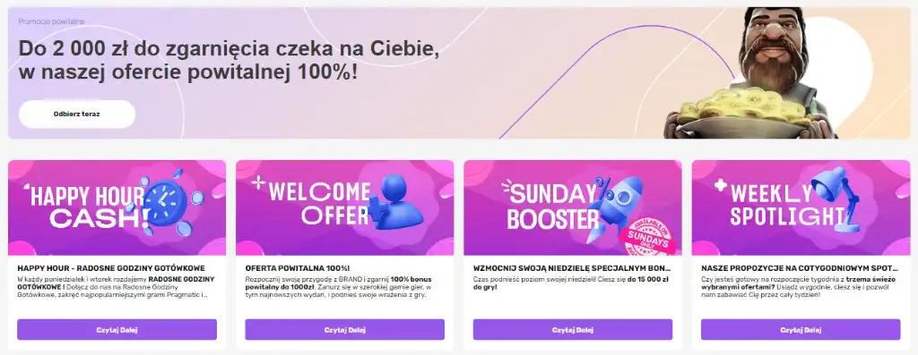 Promocje i bonusy, 21.com casino, polskie kasyno