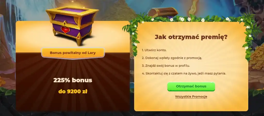 Bonus powitalny, Winlegends casino, premie