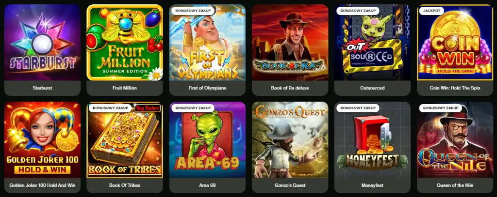 Cashwin Casino, automaty online, gry slot