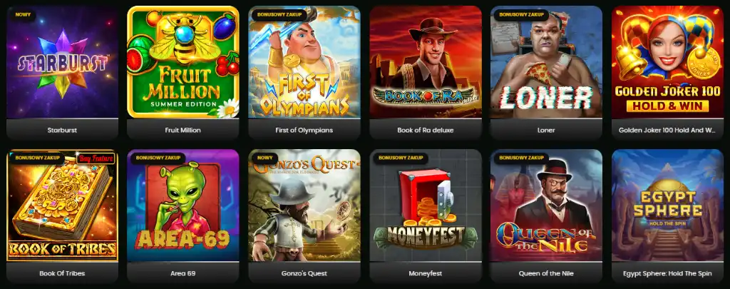 Spinaro Casino, sloty, Automaty online