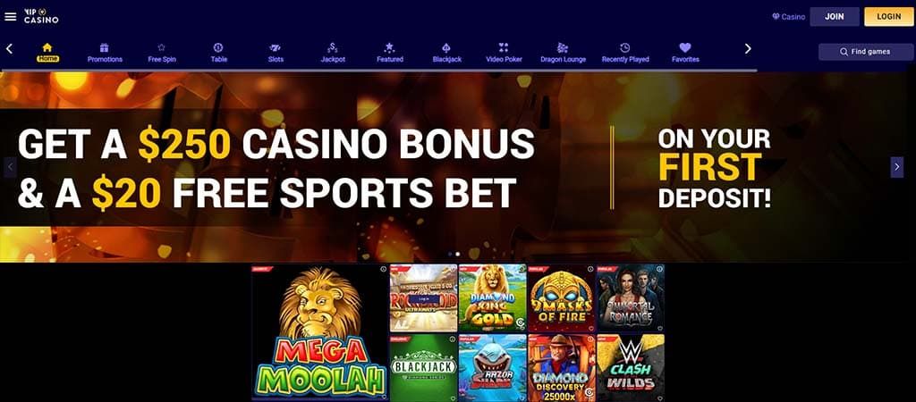 VIP Casino, casino bonus, kasyno online