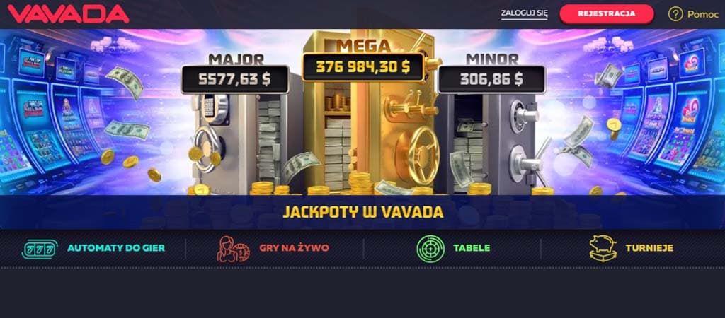 Vavada Casino, jackpoty, automaty, kasyna