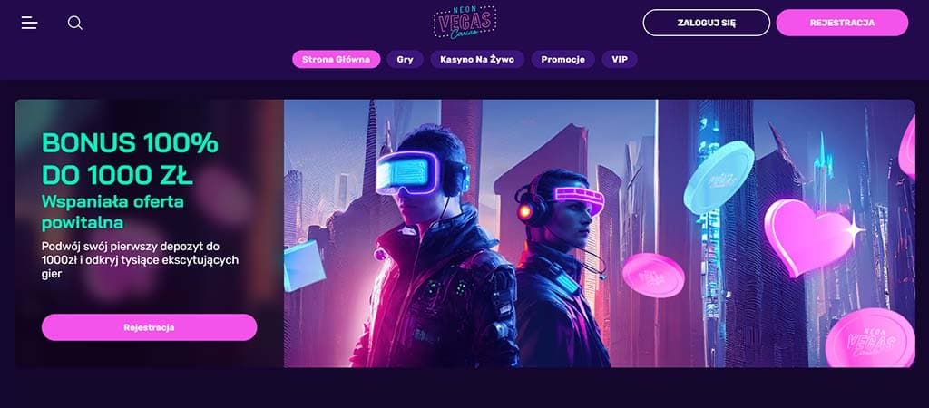 Neon Vegas Casino, nowe kasyna, bonus