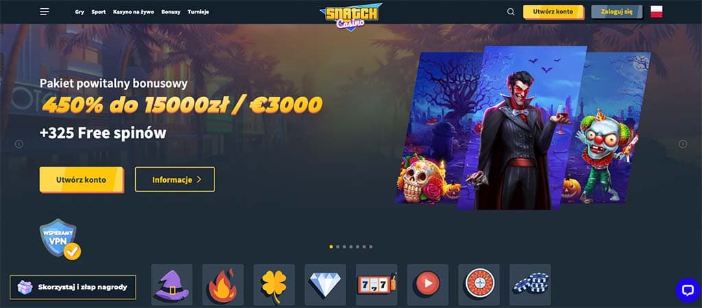 snatch casino, kasyno online, platforma online, dom, hazard online