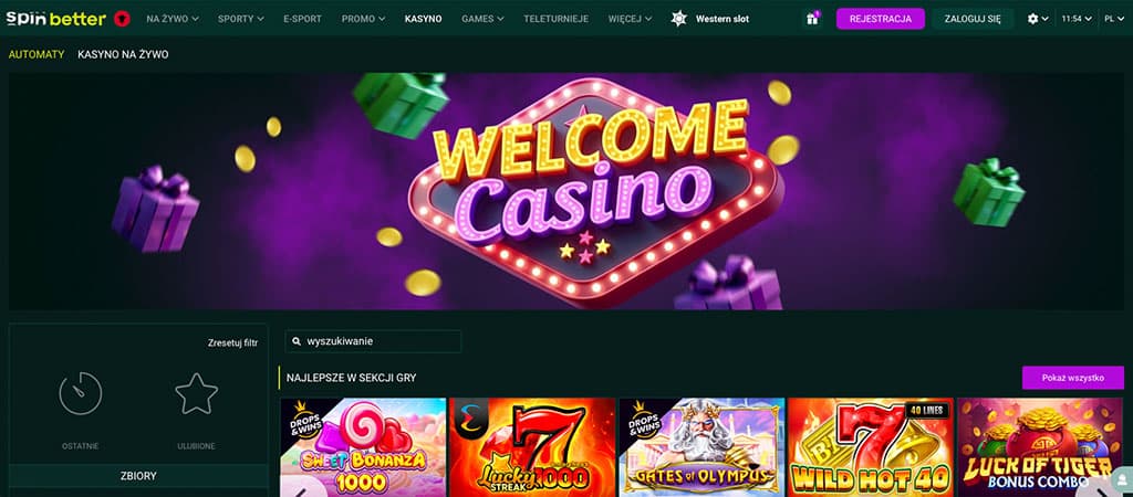 kasyno online, bonus powitalny, rejestracja, SpinBetter, automaty do gry, rozrywka, najlepsze gry, kasyno na żywo
