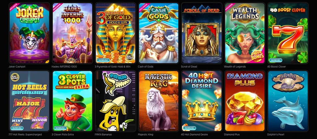 automaty online, Joker Cashpot, Hades Inferno, Pyramids of Gold, Cash of Gods, Majestic King, Dolphin’s Pearl, 777 Hot Reels