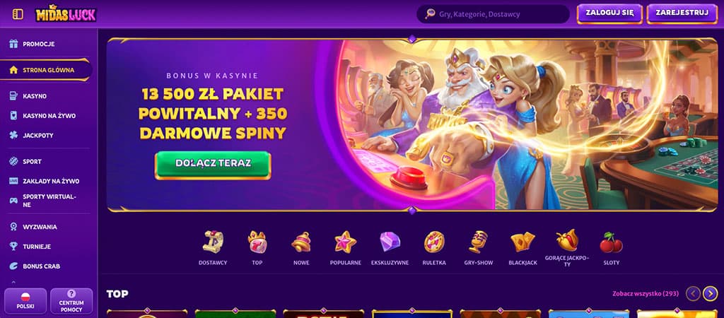 Strona główna Midas Luck, bonus powitalny, darmowych spinów, dołącz teraz, bajkowe postacie, ruletka, kasyno online