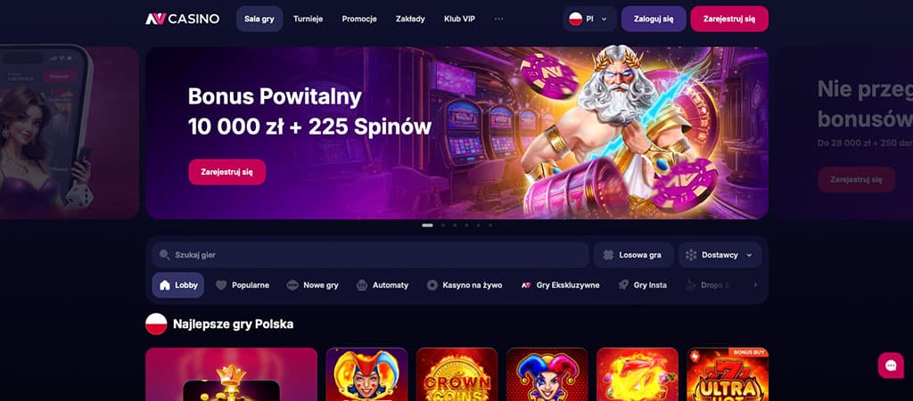 bonus powitalny, spinów, rejestracja, Zeus, automat do gry, żetony, kasyno online, gry kasynowe, lobby, najlepsze gry Polska