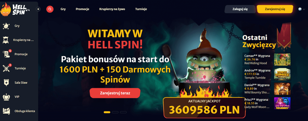 hellspin, home