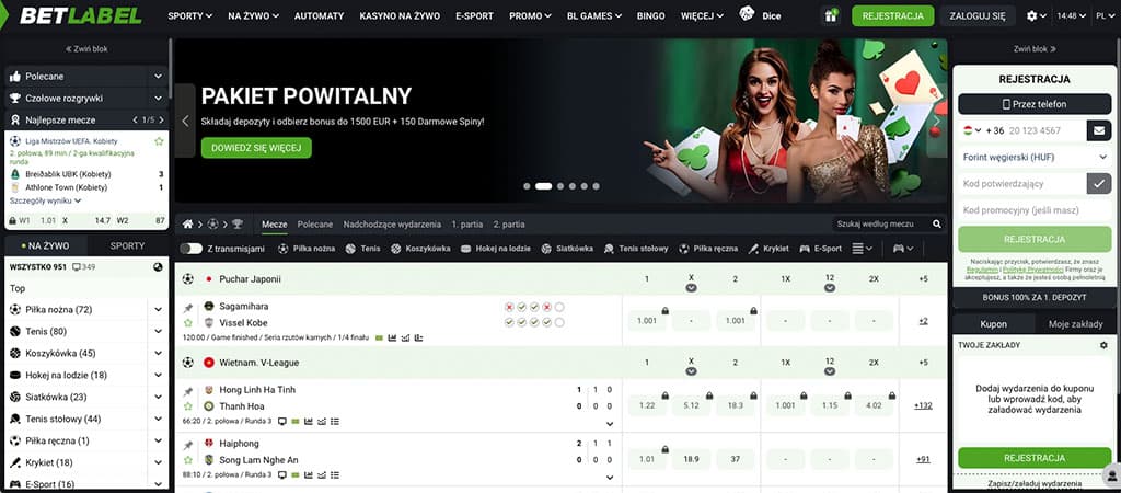 Strona kasyna Betlabel, sport, na żywo, automaty, e-sport, bingo, kostki, pakiet powitalny, kobiety, karty, hazard online