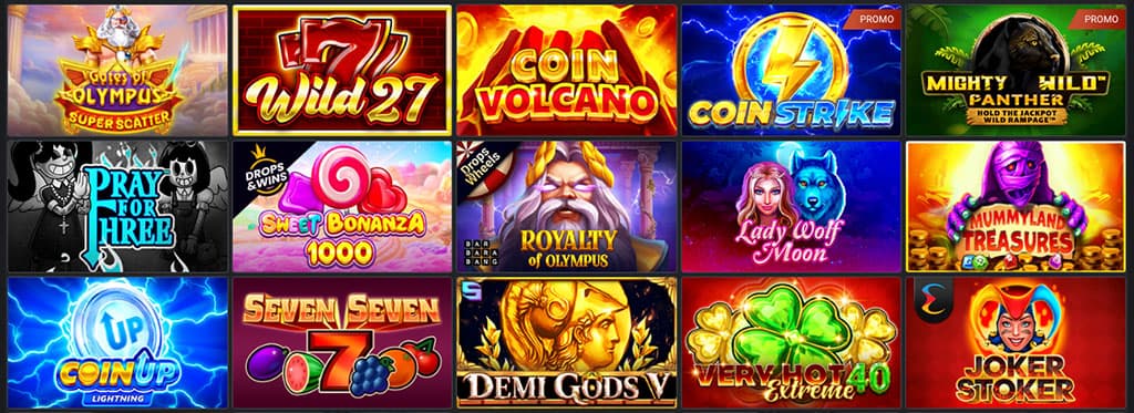 Gry kasynowe online, Betlabel, automaty do gier, Gates of Olympus, Wild 27, Coin Strike, Mighty Wild Panther, Sweet Bonanza