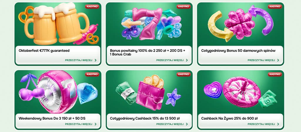 Strona bonusów Casinolo, promocje kasynowe, Oktoberfest €777K, bonus powitalny 100% do 2250 zł + 200 darmowych spinów