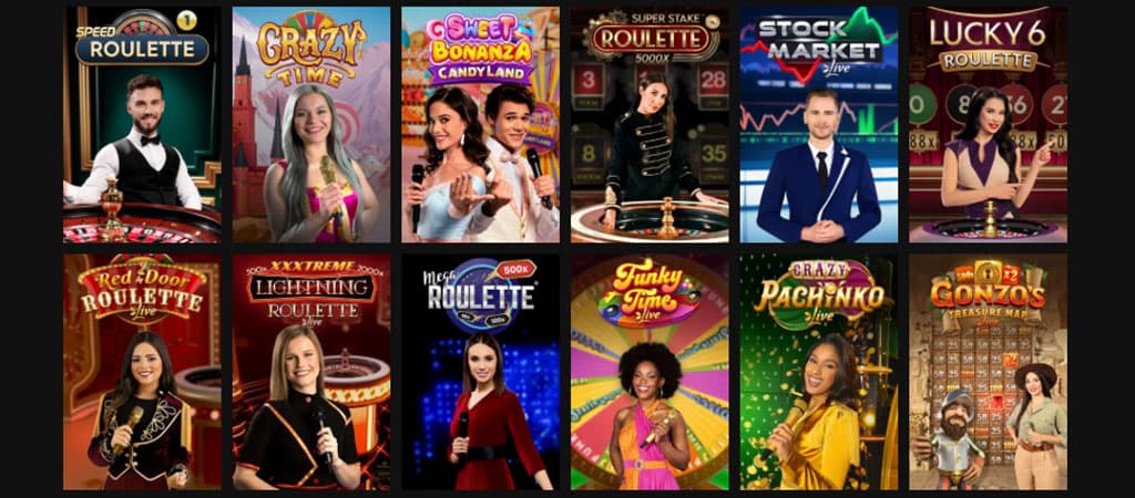 Gry na żywo, blackjack, poker, ruletka