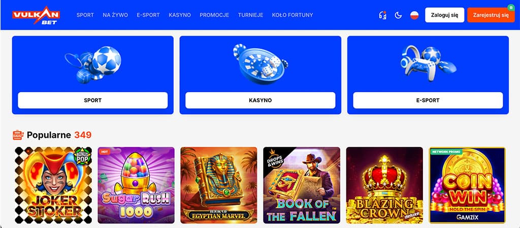 Vulkan Bet, kasyna Polska i gry hazardowe