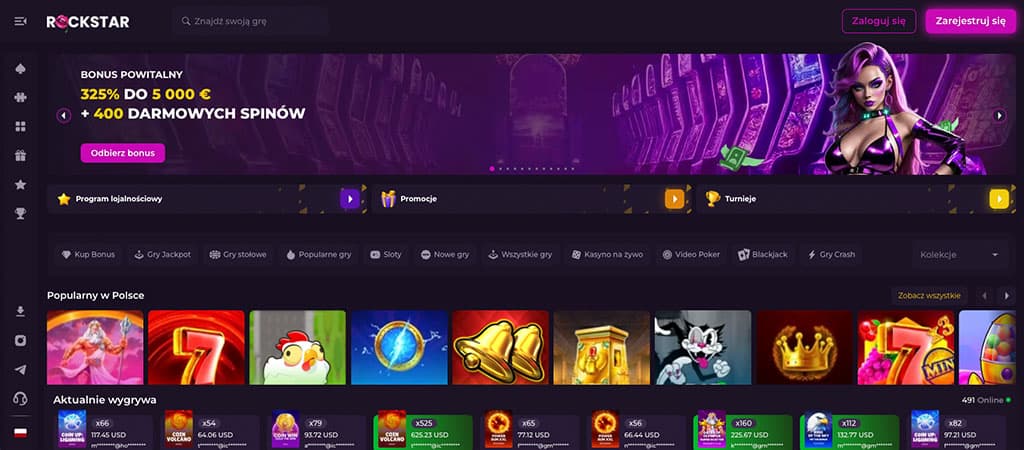 Rockstar Casino, Kasyno Online, sloty