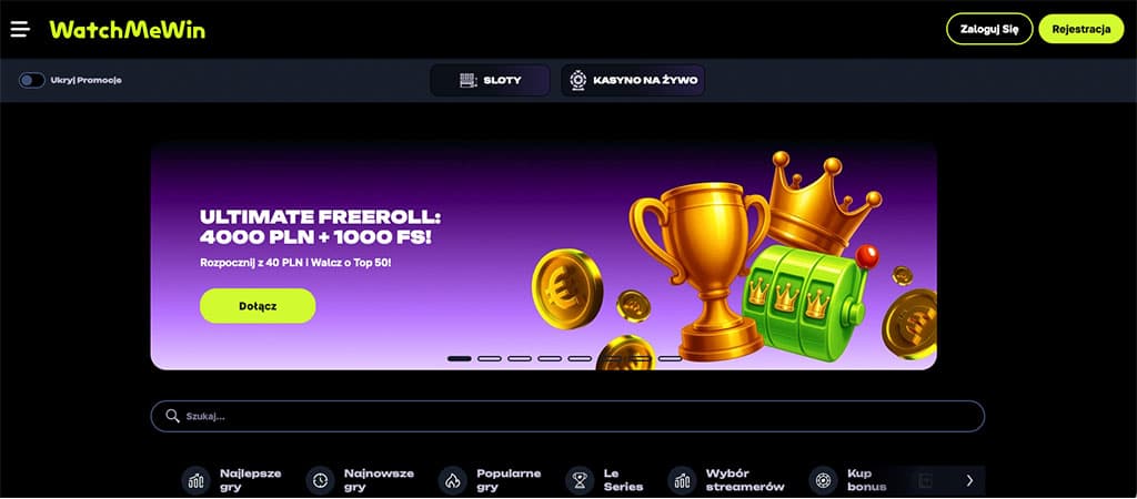 Watchmewin Casino, online casino, bonusy