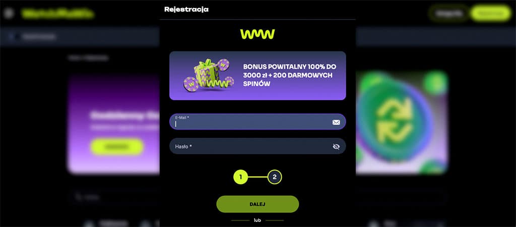 Proces Rejestracji w WatchMeWin Kasyno