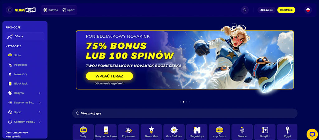 Vegas Nova Casino, Bonusem Na Kod Promocyjny