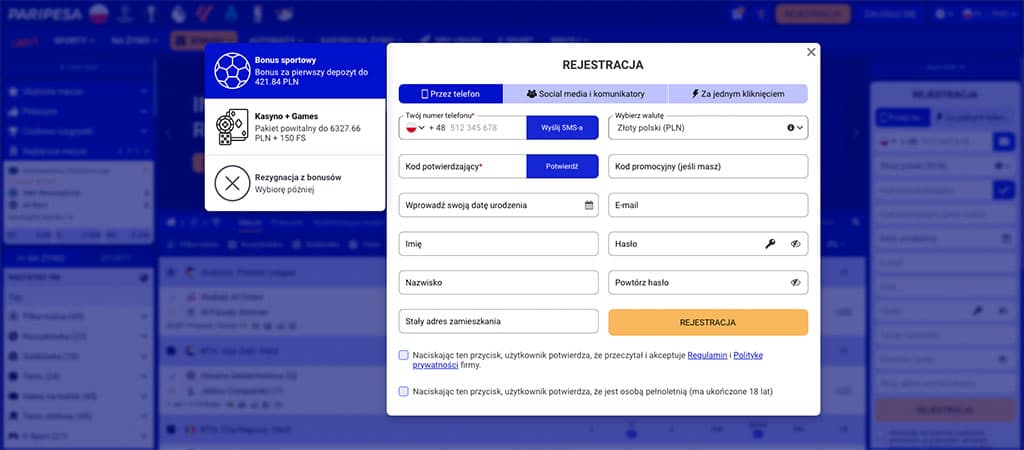 Rejestracja w Paripesa online Casino – jak Założyć Konto
