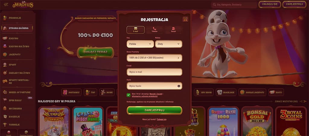 Rejestracja Nowego Konta w Magius – Krok po Kroku