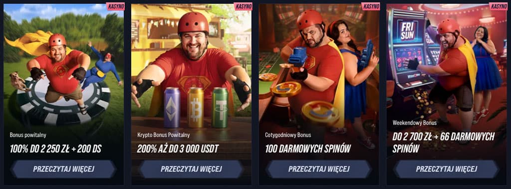 Bonus Powitalny z pakietem 200 Darmowych Spinów