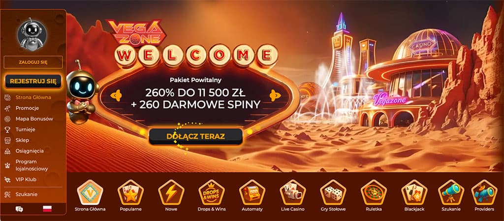 Szczera Recenzja Nowego Kasyna Online VegaZone Casino