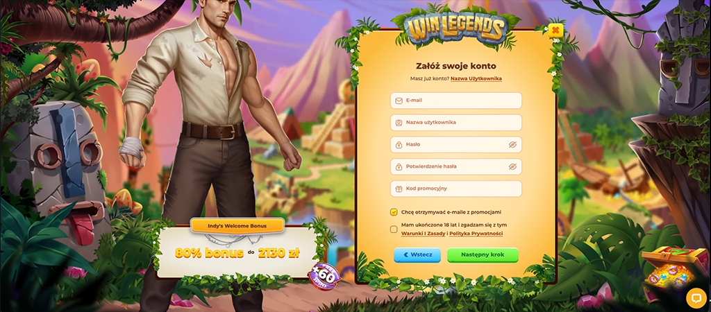 Start Gry, WinLegends Rejestracja, online casino