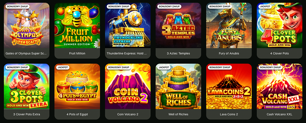Gry w CashWin Casino, Sloty Automaty