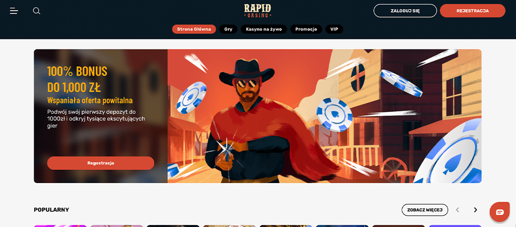 Ogromny Wybór Gier Kasynowych w Rapid Casino
