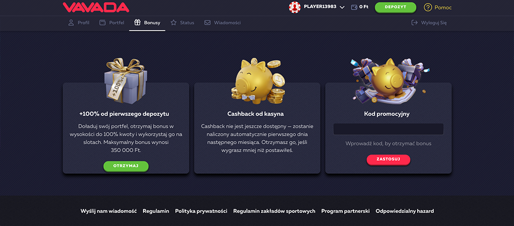 Bonus Powitalny Dla Pierwszej Wpłaty, online casino