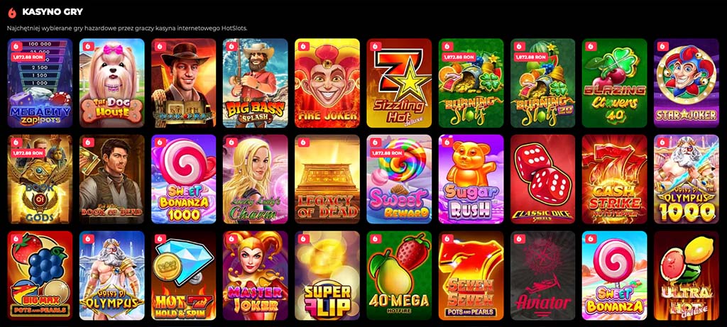 Program VIP HotSlots Loyalty Club, Automaty slot
