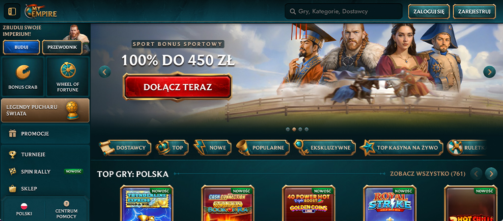 My Empire Casino, online casino, bonusy