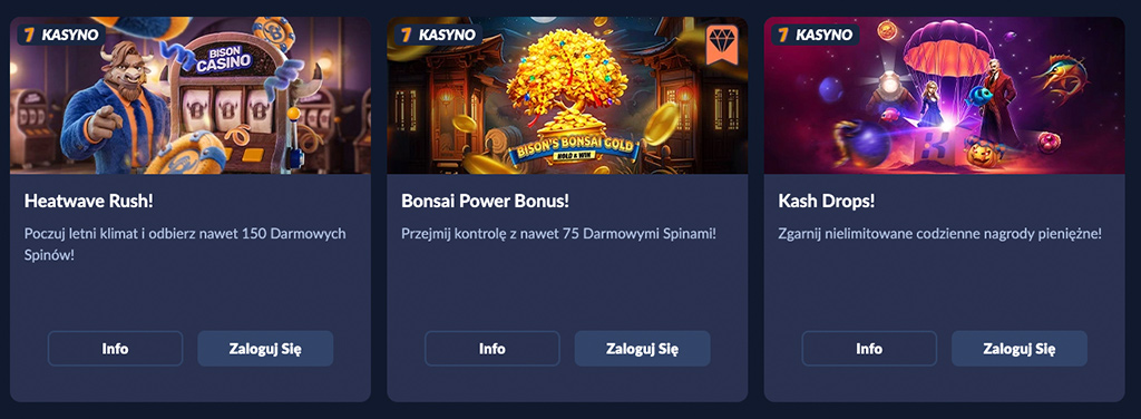 Bonus Powitalny, Play Bison Casino Online