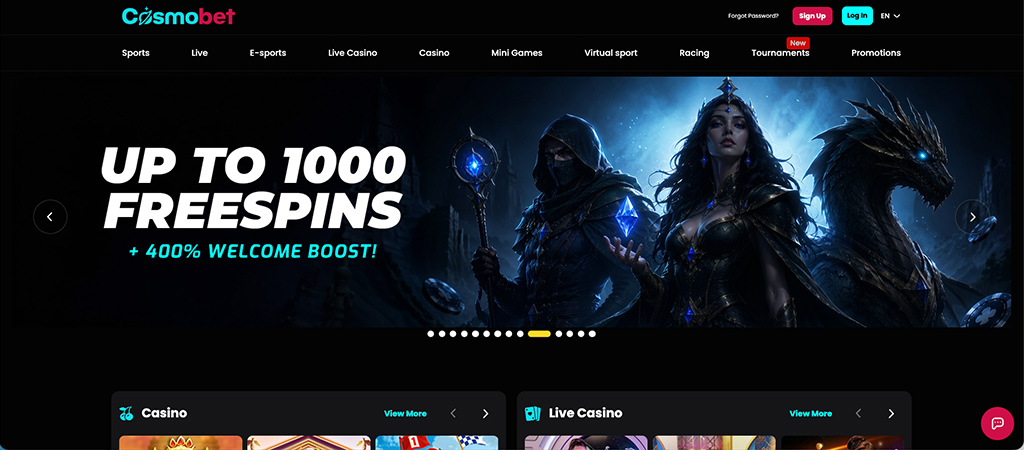 CosmoBet Casino w Nowym Teście po Polsku 2026