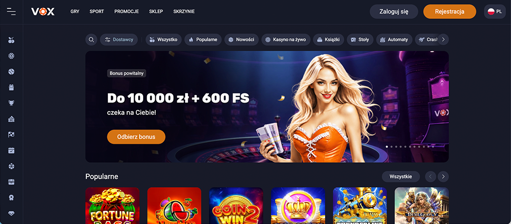 Vox Casino, Nowe Oferty Bonusowe, kasyn online