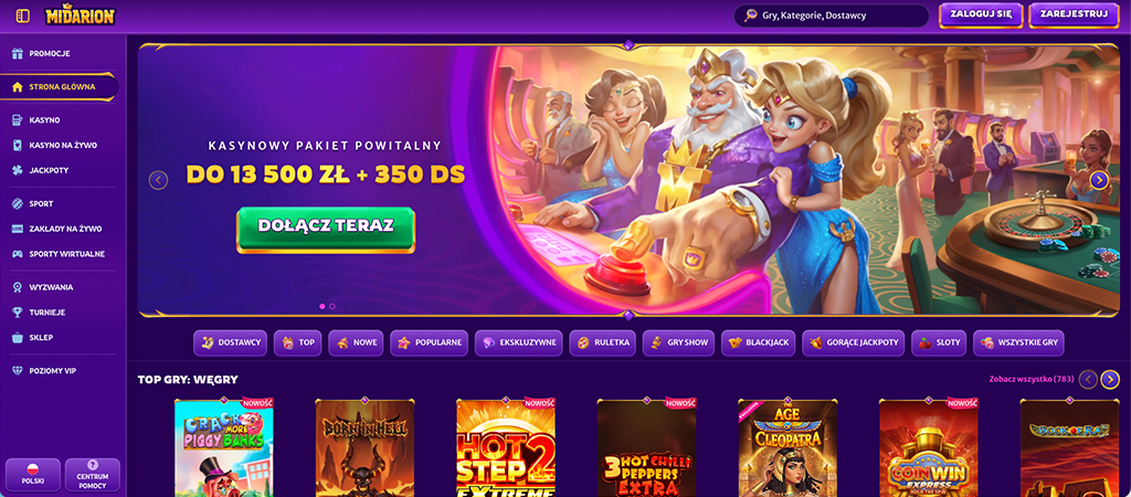 Kasynie Midarion Casino, bonusy, kasyn