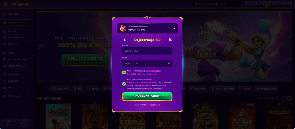 Midarion Casino Rejestracja, mobile casino