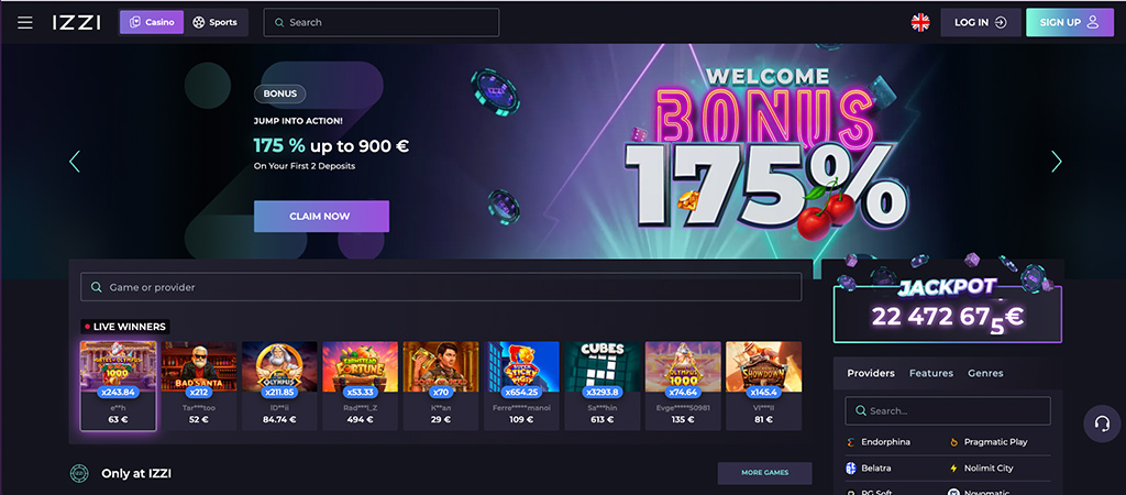 Izzi casino bonus