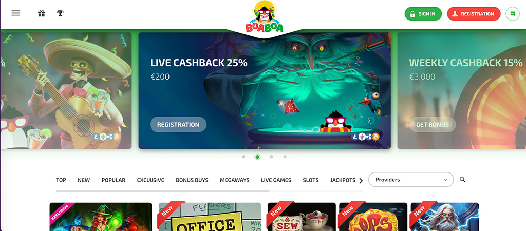 boaboa casino 2026, live cashback 25%, Weekly cashback 15%