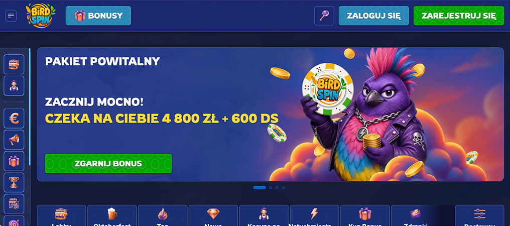 Kasyno Online, BirdSpin Casino 2026, kasyna