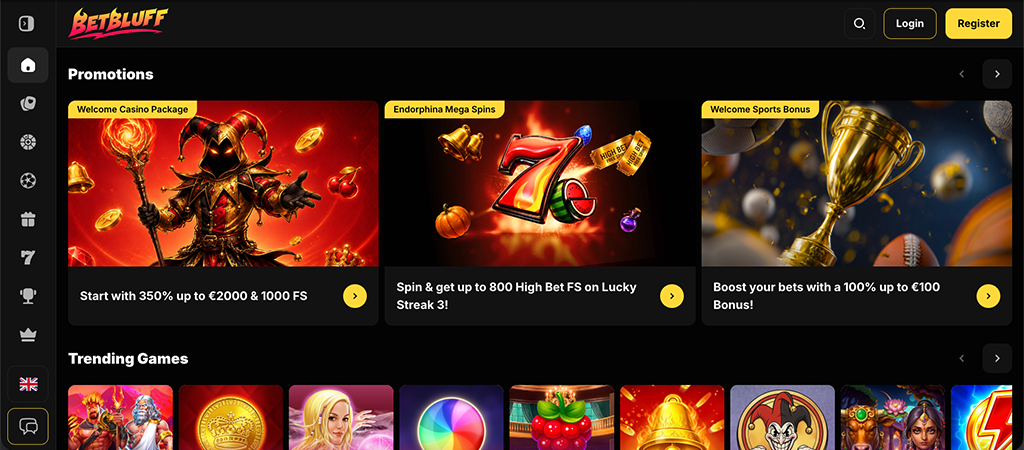 Nowe kasyno, Opinia Betbluff Casino